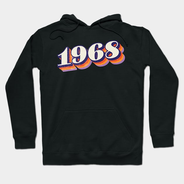 1968 Birthday Year Hoodie by Vin Zzep